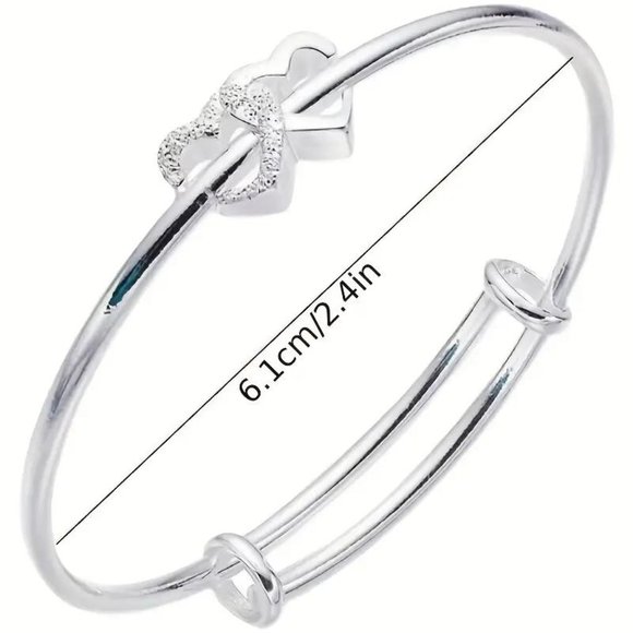 ENTWINED HEARTS BRACELET in Silver - Picture 2 of 2